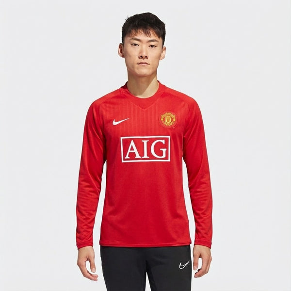 Camisa Retrô Manchester United 2007/08 I Manga Longa
